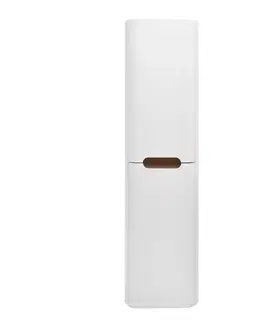 Kúpeľňový nábytok Kúpeľňová skrinka vysoká s košom na bielizeň SAT Fusion 40x149x33 cm biela mat SATFUSIONV40WK SATFUSIONV40WK