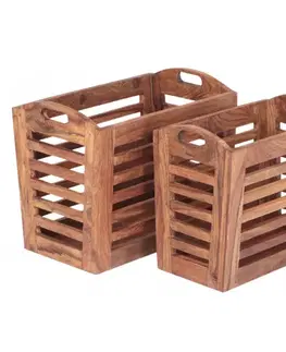 Doplnky Kôš na noviny Kali 2ks indický masív palisander