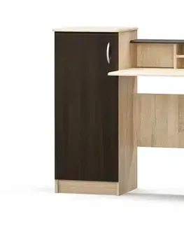 Písacie stoly KEIN písací stolík-dub Sonoma / wenge