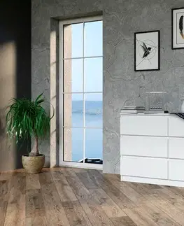 Komody a skrinky Široká komoda so zásuvkami WALMA M6 120, biela