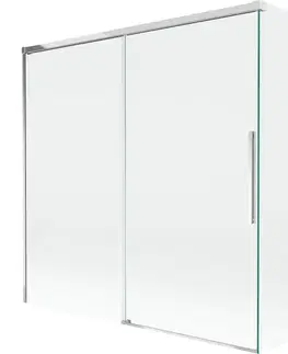 Sprchové dvere MEXEN/S - Rox vaňová zástena 2-krídlová posuvná 160 + 70 x 150, transparent, chróm 8C9-160-070-01-00