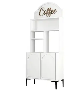 Kuchynské linky Coffee Bar Cabinet Lyon 80 - White, Black