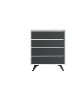 Komody Komoda Suvera - White, Anthracite