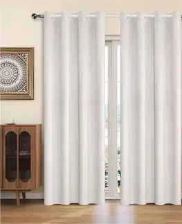Závesy do spálne Záves na krúžkoch YC11933/200G/112/140x250 cm krémový