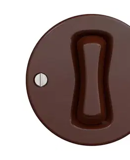 Predlžovacie káble Reblig - Retro krížový vypínač bez rámčeka č. 7 hnedá H/V1/7