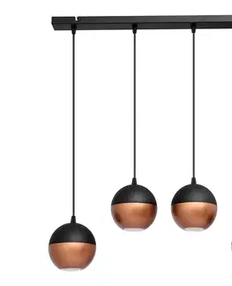 Svietidlá  LED Luster na lanku MIDWAY 4xGU10/4,8W/230V čierna/medená W-LC 1804/4 BK-B+BR