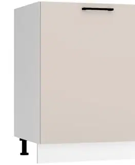 Kuchynské skrinky stojace Kuchynská skrinka Max D60pc Pl   svetlobéžová
