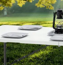 Záhradný nábytok Chomik Záhradný stôl SLEEK | biela 180 cm