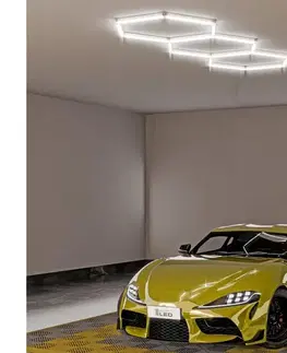 Svietidlá SmartLED LED stropné svietidlo HEXAGON LED/128W/85-265V 6000K 248x97 cm CRI 90 IP54 biela 5433