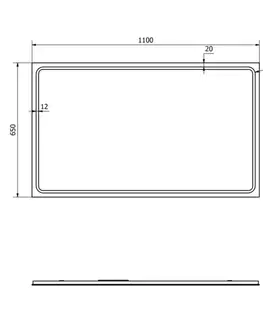 Kúpeľňové zrkadlá SAPHO - GEMINI zrkadlo s LED osvetlením 110x65cm GM110