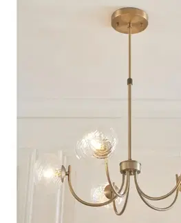 Svietidlá Endon 119210 - Luster na tyči HAGUE 5xG9/5W/230V mosadz 119210
