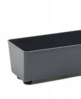 Kvetináče a truhlíky Kinekus Truhlík plastový 170x375 mm SAGA antracit výška 140 mm