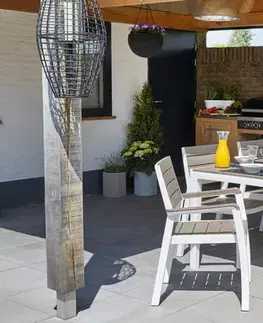 Záhradné plastové zostavy Elvisia Záhradný set MARGO 6 + 1 | cappuccino