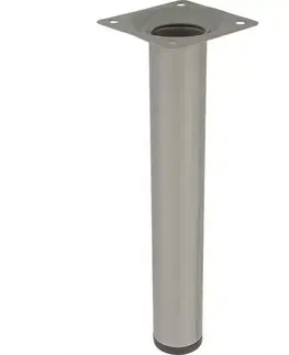 Nábytkové nohy a pätky Okrúhla nábytková noha 20 cm šedá