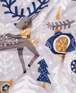 Dekoračné obliečky MKLozkoviny.sk Vianočná obliečka na vankúšik Velvet 40 × 40 cm - Sob modrý-  -