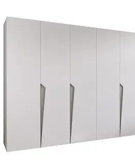 Šatníkové skrine Skriňa Piano 1-300 (2x150) biela/kašmír