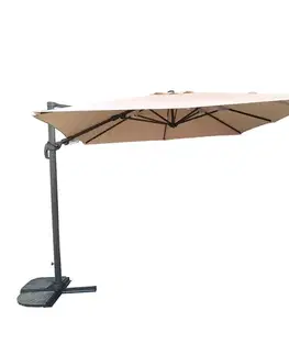 Záhradné slnečníky Záhradný slnečník Roma 300x300 cm YQ007 béžový