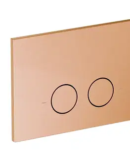 Záchody OMNIRES - STEEL-R45 splachovacie tlačidlo z nerezovej ocele, meď brúsená ST45PS1CPB