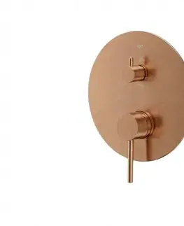 Kúpeľňové batérie Sprchová a vaňová batéria SAT Aurum bez podomietkového telesa brúsený rose gold SATBAUR215VBRG SATBAUR215VBRG