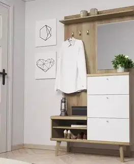 Predsieňový nábytok Predsieňový nábytok Primo dub Riviera/biela