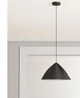 Svietidlá Eglo 900835 - Luster na lanku PODERE 1xE27/40W/230V čierna 900835