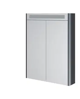 Kúpeľňový nábytok Mereo Siena, kúpeľňová galérka 64 cm, zrkadlová skrinka, antracit mat CN436GA