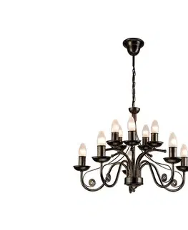 Svietidlá  Luster na reťazi DONATO 10xE14/40W/230V LM 10.29 CZAR