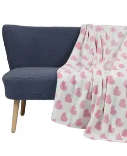 Ozdobné prikrývky Deka Bella 37 ecru/svetloružová 120x150 Merkury Home