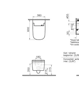 Záchody Vitra V CARE 1.1 basic bidet + wc, diaľkový ovládač, 5674B003-6193 5674B003-6193
