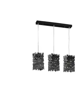 Svietidlá ONLI - Luster na lanku FORESTA 3xE27/15W/230V čierna 4919/S3N