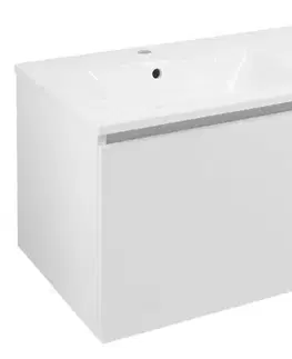 Kúpeľňový nábytok SAPHO - LOREA skrinka 100x46x51,5cm (80+20cm), ľavá, biela matná LE080-3131-L-01
