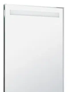 Kúpeľňové zrkadlá AQUALINE - Zrkadlo s LED osvetlením a policou 50x80cm, gombíkový vypínač ATH52