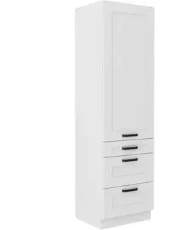 Kuchynské skrinky stojace Kuchynská skrinka LUNA biela mat/biela 60dks-210 3s 1f