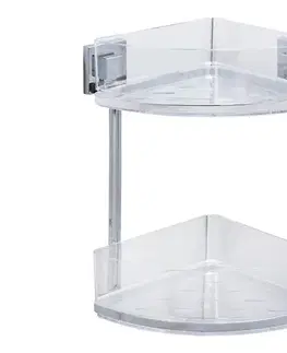 Svietidlá WENKO 22690100-Rohová polica VACUUM-LOC QUADRO ED 28x32,5 cm strieborná/lesklý chróm 22690100