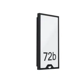 Záhradné lampy Eglo 780421 - LED domové číslo so senzorom CASAZZA LED/16W/230V IP44 780421