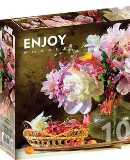 1000 dielikov Enjoy Puzzle Maľba pivoniek