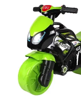 Odrážadlá Teddies Odrážadlo motorka so svetlom zelená/čierna 00880075