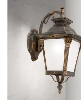 Svietidlá Orion - Vonkajšie nástenné svietidlo AIKO 1xE27/60W/230V IP23 bronz/patina AL 11-1138/1 Patina/abwärts