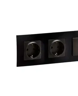 Predlžovacie káble Legrand-Dvojitá domová zásuvka SCHUKO 250V/16A a dvojitý vypínač č. 5 NILOE LR0014+LR0007+LR0114+LR0114
