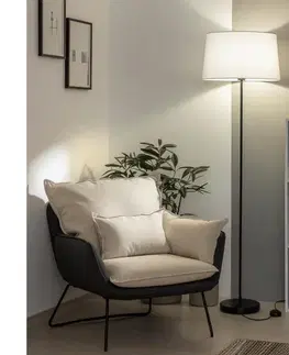 Lampy BRILAGI - LED stojacia lampa CERIA 1xE27/40W/230V pr. 45 cm biela/čierna SA2187+EG781041