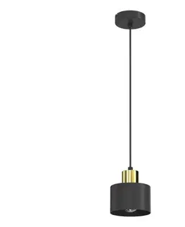 Svietidlá  Závesné svietidlo PARKLA na lanku 1xE27/15W/230V, čierne 8782A