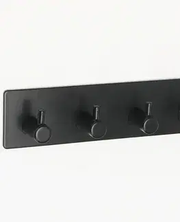 Vešiaky a háčiky na stenu Vešiak kovový 4-háčik čierna BHK0052A-A