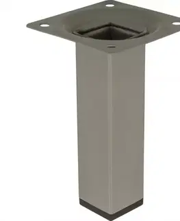 Nábytkové nohy a pätky Štvorcová nábytková noha 10 cm šedá