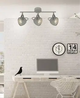 Nástenné svetlá Nástenná lampa 3X50W GU10 betónovo sivá PENT