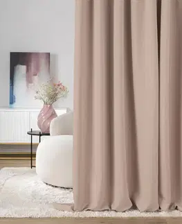 Závesy hotové Zatemňovací záves na riasiacu pásku rose beige 140 x 280 cm 1 ks.