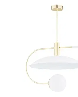 Svietidlá  Závesný luster na lanku BAONI 1xE14/10W/230V zlatý 61739