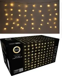 Vianočné osvetlenie Kinekus Svetlo vianočné 400 LED teplé biele, záves, s diaľkovým ovládaním, vonkajšie/vnútorné