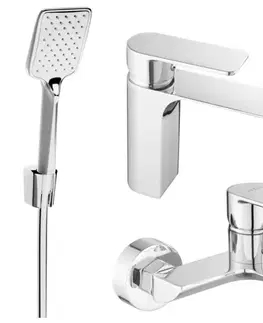 Kúpeľňové batérie MEXEN/S - Alexa R62 vaňová batéria so sprchou set, chróm - 7123R62-00 71203R62-00