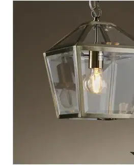 Svietidlá Där Lighting Där Lighting CHU0175 - Luster na reťazi CHURCHILL 1xE27/60W/230V mosadz CHU0175