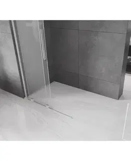 Sprchové dvere MEXEN/S - Velar L Sprchová zástena posuvná Walk-in 120 x 200, dekor 8 mm, chróm 871-120-003-33-01